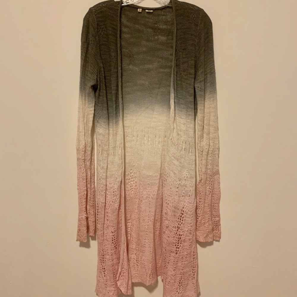Anthropologie Moth Tonal Tides Long Ombré Cardigan
